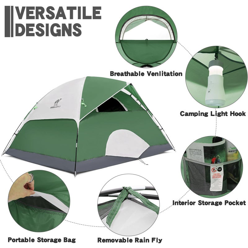 CAMEL CROWN Tents for Camping 2/3/4/5 Person Camping Dome Tent, Waterproof,Spacious, Lightweight Portable Backpacking Tent for Outdoor Camping/Hiking - Image 3